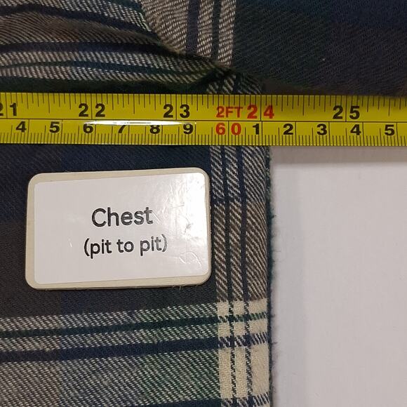 David Taylor XL Quilted Flannel Jacket Blue Cream Plaid Vintage Sears with tags - Picture 10 of 16